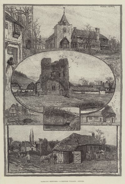 Bocetos ambulantes, un pueblo de Kent, Otford de William Rainey